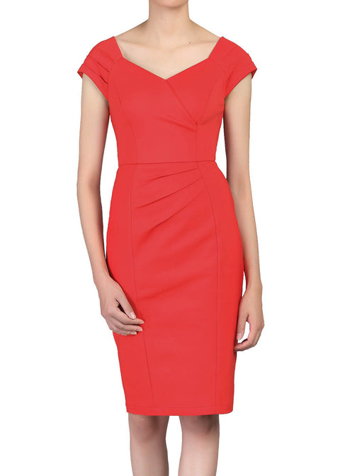 Jolie Moi Hedy Pencil Dress Red