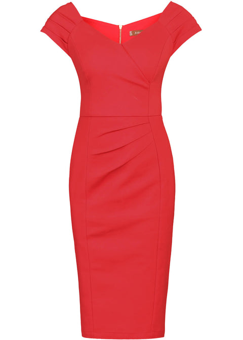 Jolie Moi Hedy Pencil Dress Red